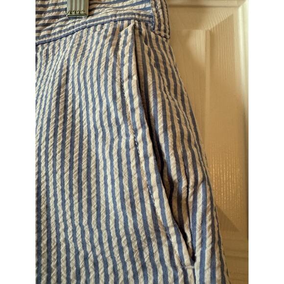 J Crew Blue White Striped 4 Pocket Women's Classic Bermuda Chino Shorts Size 30 - Picture 2 of 9